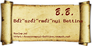 Böszörményi Bettina névjegykártya