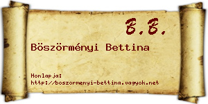 Böszörményi Bettina névjegykártya