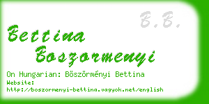 bettina boszormenyi business card